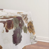 Elegante Chic Brown Beige Rose Blumenmuseum Tischdecke (Beispiel)