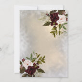 Elegante Chic Burgundy-Rose Einladung (Rückseite)