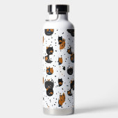 Elegante Chic Cat Patterns Wasserflasche Trinkflasche (Rechts)