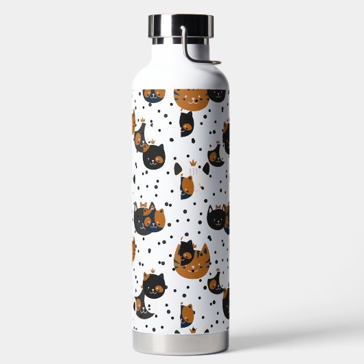 Elegante Chic Cat Patterns Wasserflasche Trinkflasche (links)