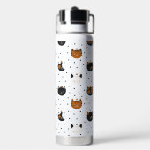 Elegante Chic Cat Patterns Wasserflasche Trinkflasche (Hinten)