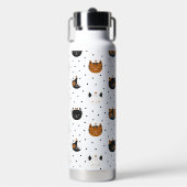 Elegante Chic Cat Patterns Wasserflasche Trinkflasche (Vorderseite)