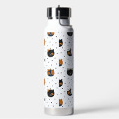 Elegante Chic Cat Patterns Wasserflasche Trinkflasche (Links)