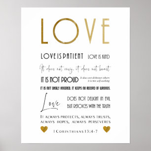 Elegante Chic Christliche Liebe Bibel Verse Typogr Poster