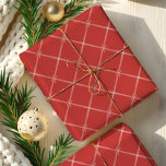 Elegante Chic Christmas Bow & Ribbon Muster Red Geschenkpapier<br><div class="desc">Lassen Sie sich mit unserem eleganten, schicken Weihnachtsbouw & Ribbon Pattern roten Verpackungspapier verwöhnen. Dieses luxuriöse Verpackungspapier zeichnet sich durch ein atemberaubendes Weihnachtsbogendesign aus, das mit einem hoch entwickelten Diagonalband-Diamantmuster verwoben ist und einen exquisiten visuellen Effekt erzeugt. Der große rote Hintergrund verleiht dem Ganzen eine Touch von Eleganz und Festlichkeit...</div>