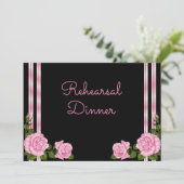 Elegante Chic Corner Rose Bouquet Probe Einladung (Stehend Vorderseite)