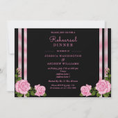 Elegante Chic Corner Rose Bouquet Probe Einladung (Rückseite)