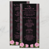 Elegante Chic Corner Rose Bouquet Wedding Programm (Vorne/Hinten)
