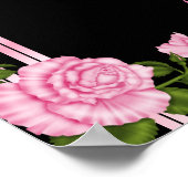 Elegante Chic Corner Rose Bouquet Willkommen Poster (Ecke)