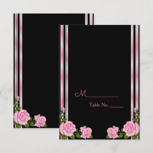 Elegante Chic Corner-Rosenstrauß-Hochzeit Einladung
