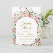 Elegante Chic Couples Dusche Einladung (Stehend Vorderseite)