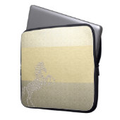 Elegante Chic Damask Horse Pearls Laptopschutzhülle (Vorderseite Links)