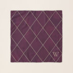 Elegante Chic Dark Scarlet Raute Mit Monogramm Schal<br><div class="desc">Ein wunderschöner,  dunkler Scarlet Raute Muster Scarf. Es kann mit der Initial des Namens mit Monogramm werden. Es ist ein perfektes Geschenk für Ihre Mama,  Ehefrau,  Tochter,  Freundin oder Verlobte.</div>