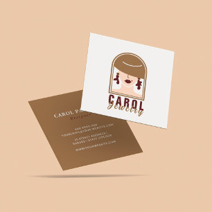 Elegante Chic Designer Logo Crafter Boutique Quadratische Visitenkarte