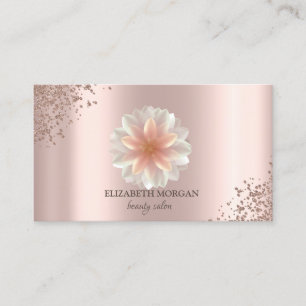 Elegante Chic Diamanten Lotus Roségold Schönheitss Visitenkarte