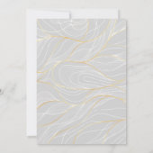 Elegante Chic Dusty Blue Gold Custom Wedding Einladung (Rückseite)