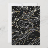 Elegante Chic Dusty Blue Gold Custom Wedding Einladung (Rückseite)