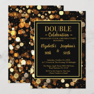 Elegante Chic - Einladung zum Dualgeburtstag Soire