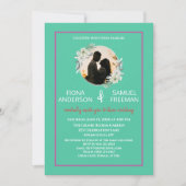 Elegante Chic Emerald Green Gold Custom Wedding Einladung (Vorderseite)