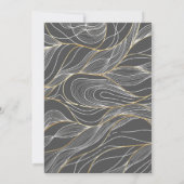 Elegante Chic Emerald Green Gold Custom Wedding Einladung (Rückseite)