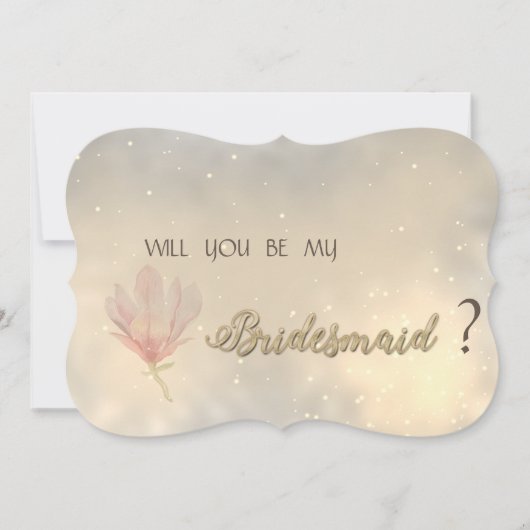 Elegante Chic Floral Bridesmaid Card Einladung (Vorderseite)