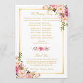 Elegante Chic Floral DIY Hochzeitsprogramm Fans Ba Programm (Vorderseite)