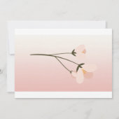 Elegante Chic Floral Wedding Einladung (Rückseite)