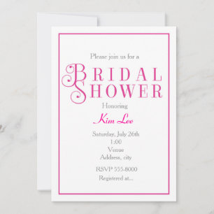 Elegante Chic Fuchsia-Hochzeitseinladung Einladung