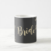 Elegante Chic Gold Blätter, Bride Kaffeetasse (Mittel)