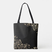 Elegante Chic Gold Blume , Bride Tasche (Rückseite)