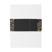 Elegante Chic Gold-Blume Einladungsbanderole (Rückseitenbeispiel)