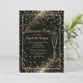 Elegante Chic Gold Confetti Weinkultur und Erde Einladung (Stehend Vorderseite)