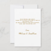 Elegante Chic Gold Custom Dog Foto Haustier Hochze Dankeskarte (Rückseite)