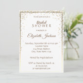 Elegante Chic Gold Diamonds, Frame Brautparty Einladung (Stehend Vorderseite)