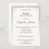 Elegante Chic Gold Diamonds, Frame Brautparty Einladung (Vorne/Hinten)