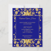 Elegante Chic Gold Einladung zum Geburtstag (Rückseite)