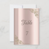 Elegante Chic Gold Frame Rose Gold Einladung (Rückseite)