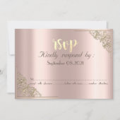 Elegante Chic Gold Frame Rose Gold UAWG Einladung (Vorderseite)