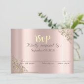 Elegante Chic Gold Frame Rose Gold UAWG Einladung (Stehend Vorderseite)