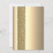 Elegante Chic Gold Glitzer Script-Verlobung Einladung (Rückseite)