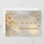 Elegante Chic Gold Hearts Boho Blume Einladung (Vorderseite)