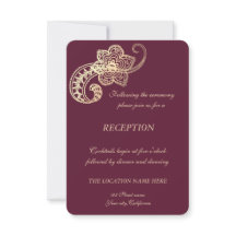 Elegante Chic Gold Paisley Hochzeitsempfang