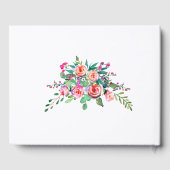 Elegante Chic Gold Pink Personalisierte Hochzeit Gästebuch (Rückseite)