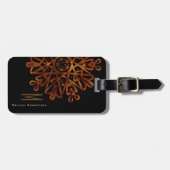 Elegante Chic Gold Verziert Mit Monogramm Gepäckanhänger (Vorderseite horizontal)