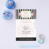 Elegante Chic Hair Stylist Gold Scheren Streifen Flyer (Einzeln)
