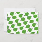 Elegante Chic Herbst Grüne Blätter Hochzeit im Her RSVP Karte (Rückseite)