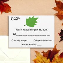 Elegante Chic Herbst Grüne Blätter Hochzeit im Her