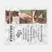 Elegante Chic Horse Memorial Foto Collage Fleecedecke (Vorderseite (Horizontal))