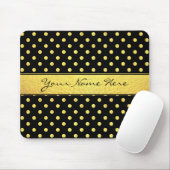 Elegante Chic-Imitat-Goldpolka-Punkte auf Mousepad (Mit Mouse)