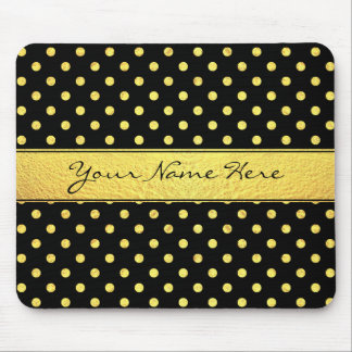 Elegante Chic-Imitat-Goldpolka-Punkte auf Mousepad